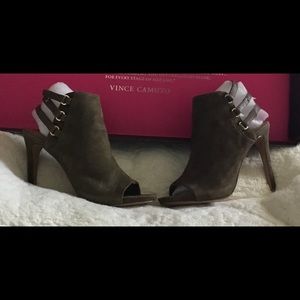 Vince Camuto Olive Green Suede